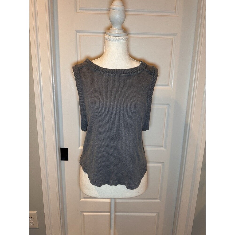 Vintage Threads Designed in L.A. Gray Ribbed Tank Top Size XL Extra Large